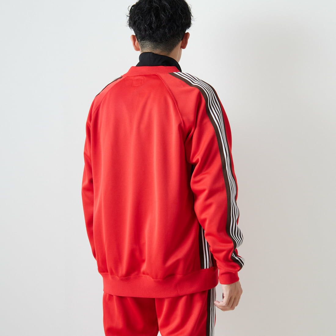 Needles [ニードルズ] 別注 R.C.トラックジャケット [LQ444-JF] RED &&モデル身長：168cm 着用サイズ：L&&