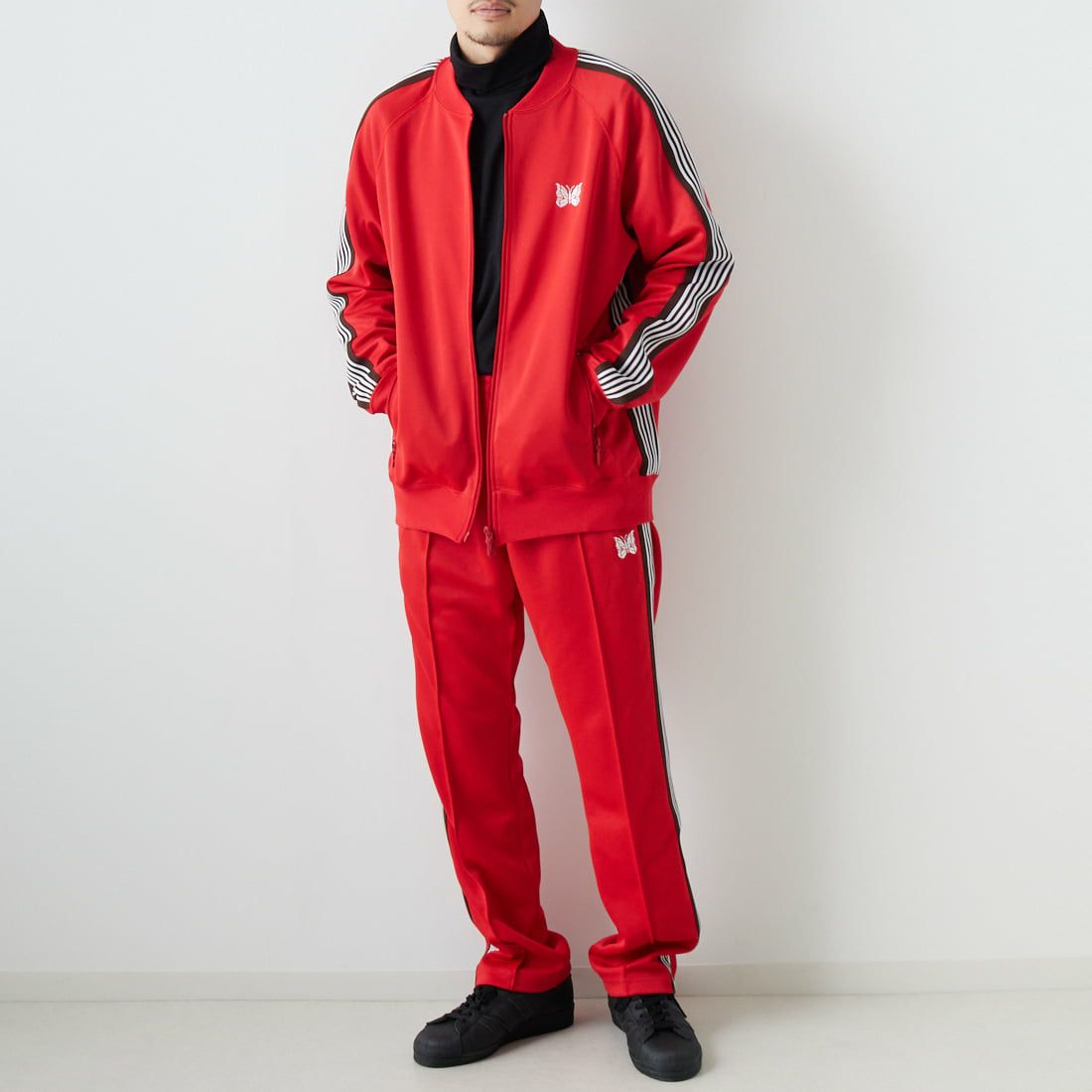 Needles [ニードルズ] 別注 R.C.トラックジャケット [LQ444-JF] RED &&モデル身長：168cm 着用サイズ：L&&
