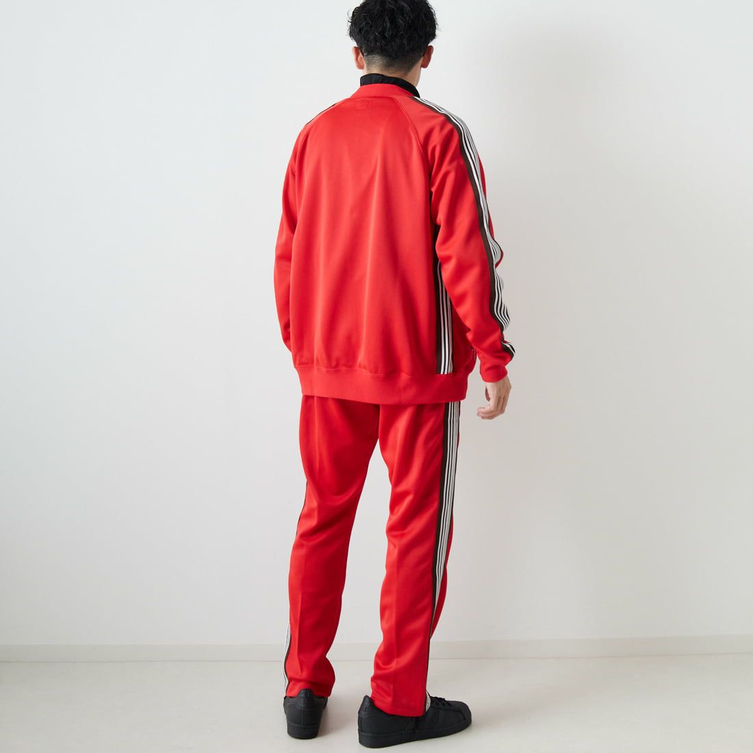 Needles [ニードルズ] 別注 R.C.トラックジャケット [LQ444-JF] RED &&モデル身長：168cm 着用サイズ：L&&