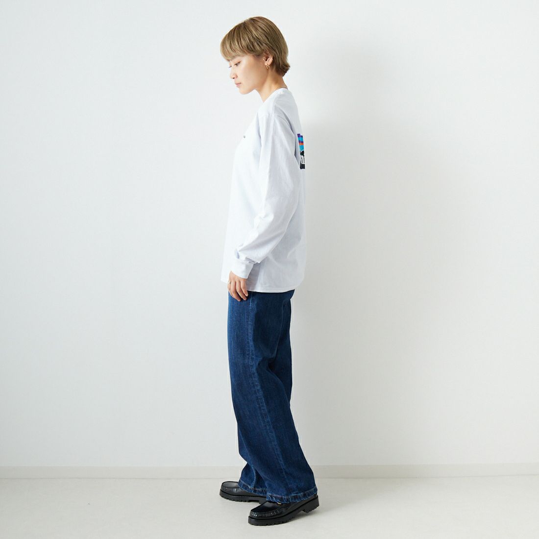 patagonia [パタゴニア] メンズ ロングスリーブ P-6ロゴ レスポンシビリティー [38518] WHI &&モデル身長：160cm 着用サイズ：XS&&