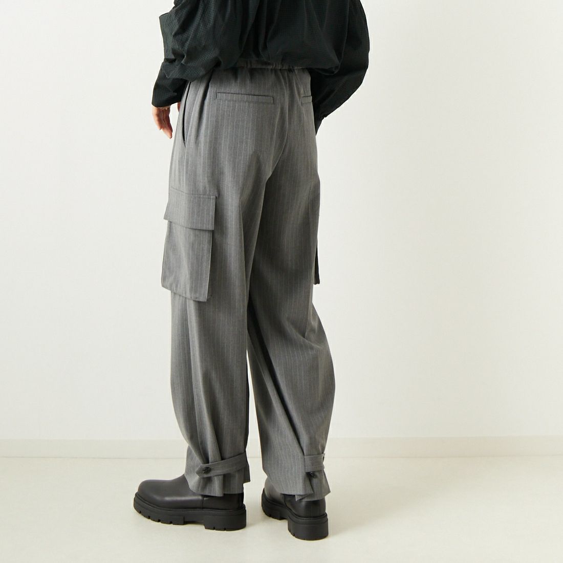 ＣＬＯＣＨＥ】ピンストライプサイドポケット裾釦パンツ-