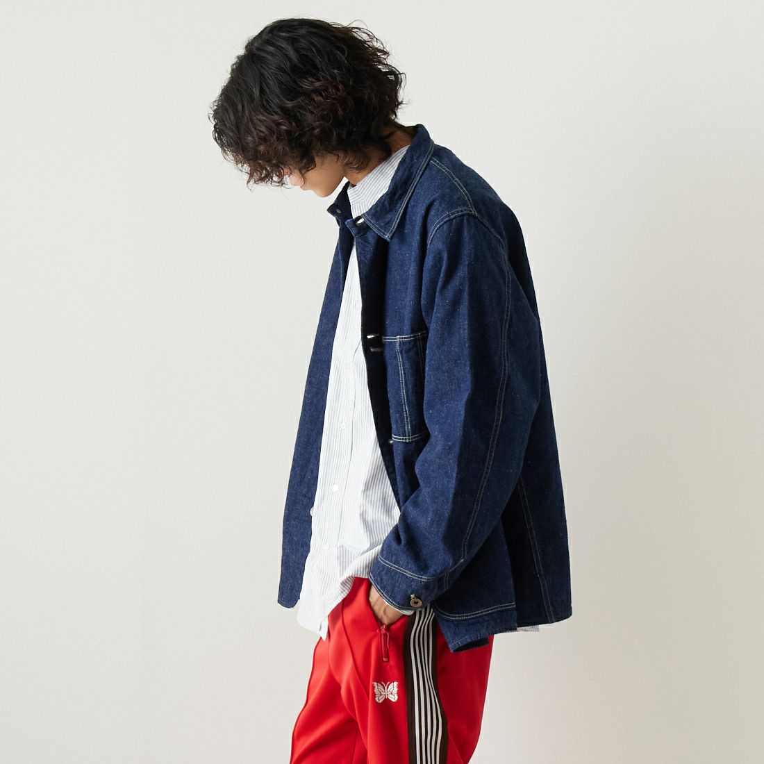 orSlow [オアスロウ] 1940S デニムカバーオール [01-6150] 81 ONEWASH &&モデル身長：182cm 着用サイズ：4&&