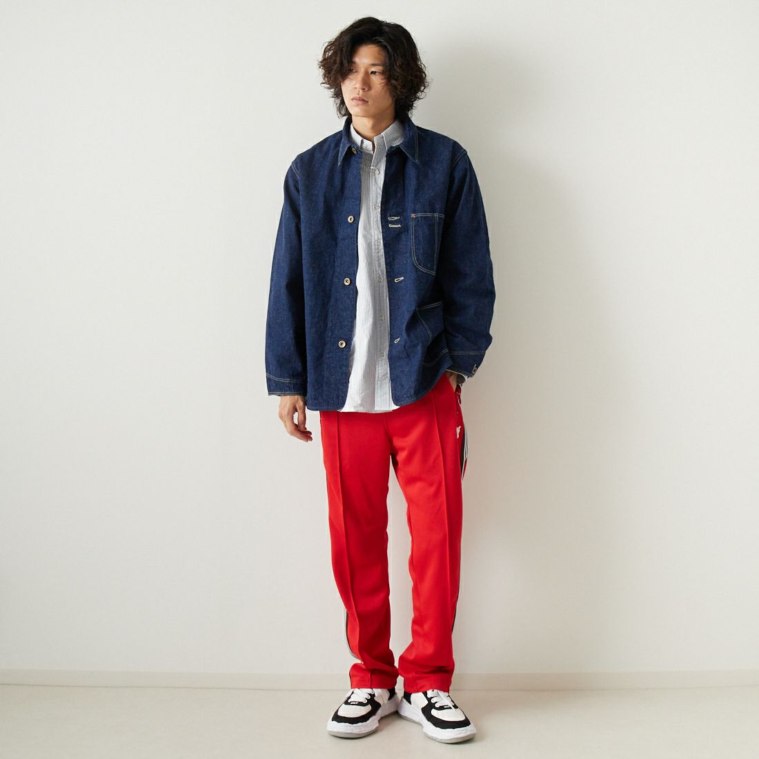 orSlow [オアスロウ] 1940S デニムカバーオール [01-6150] 81 ONEWASH &&モデル身長：182cm 着用サイズ：4&&