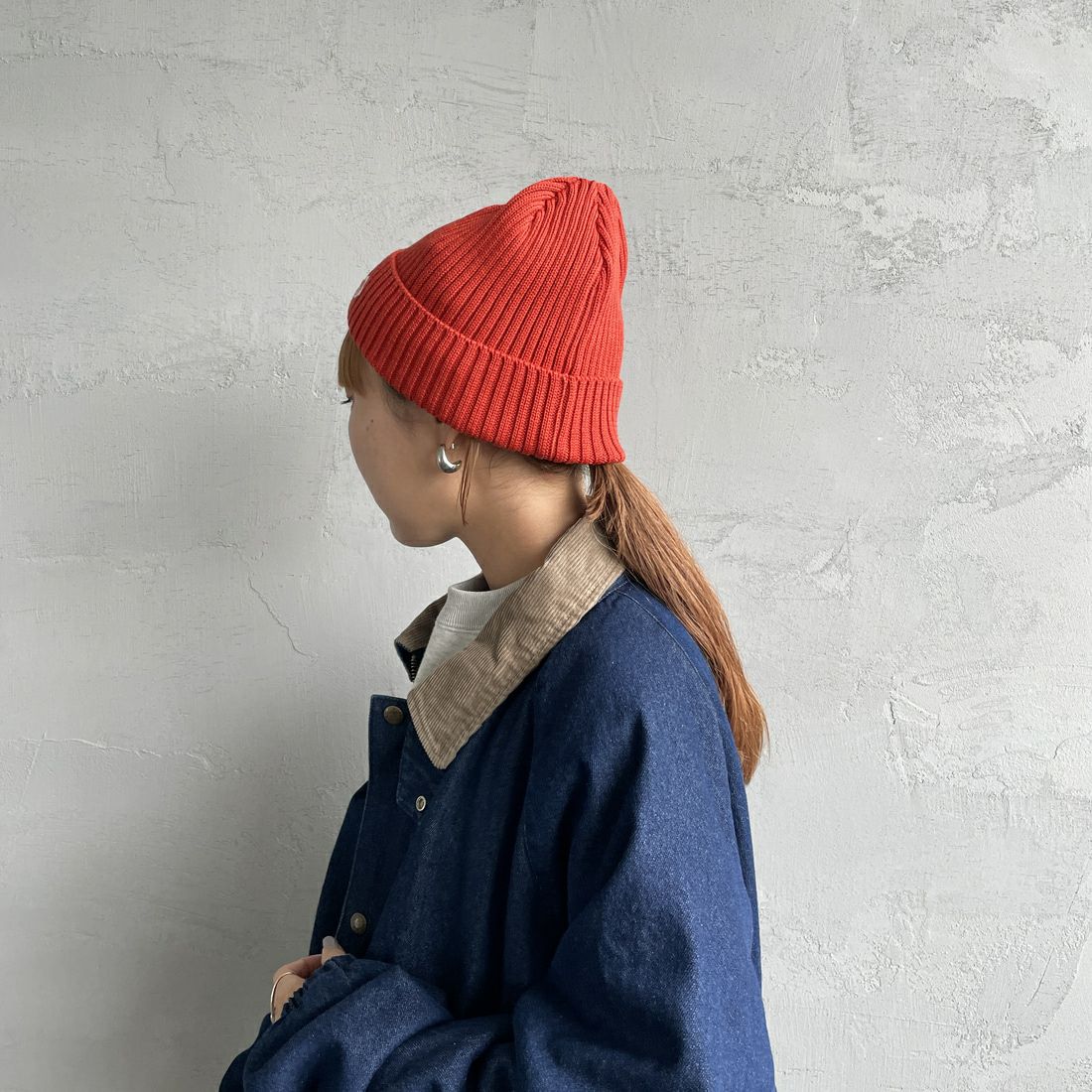 DANTON [ダントン] リブニットキャップ [DT-H0234BLG] APRICOT