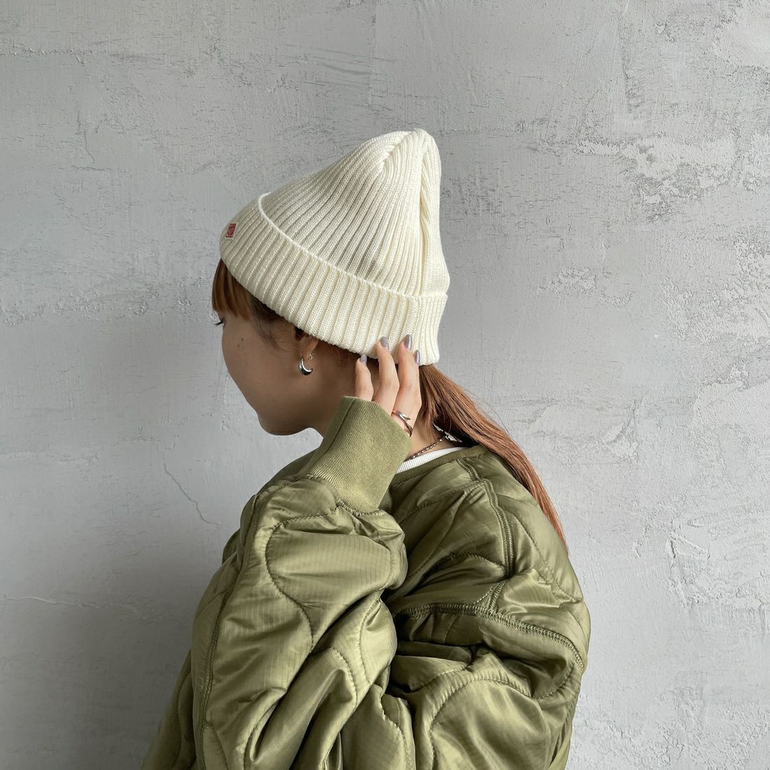 DANTON [ダントン] リブニットキャップ [DT-H0234BLG] IVORY