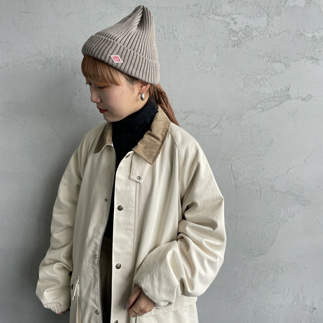 DANTON [ダントン] リブニットキャップ [DT-H0234BLG] MOCHA