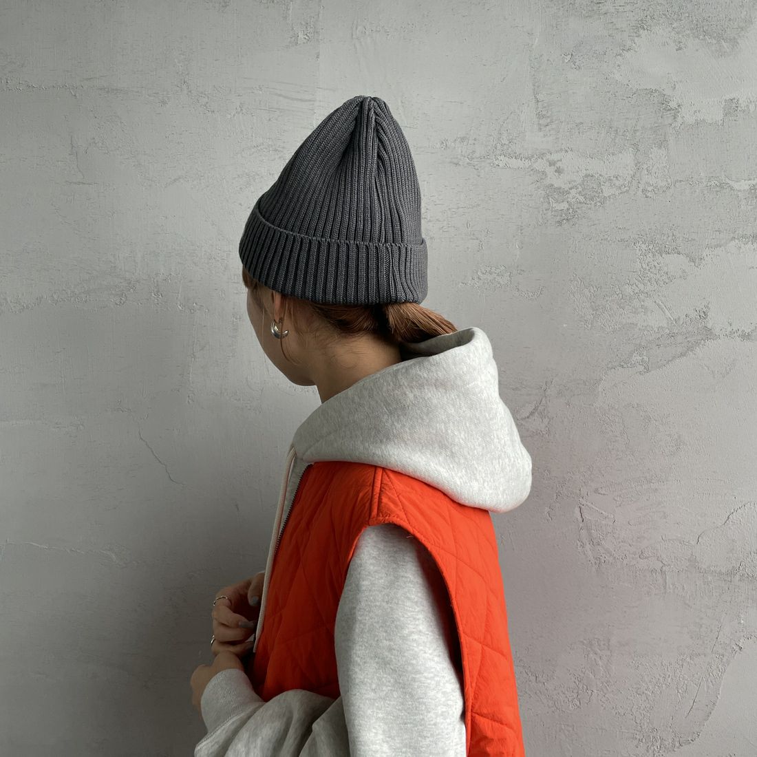 DANTON [ダントン] リブニットキャップ [DT-H0234BLG] CHARCOAL