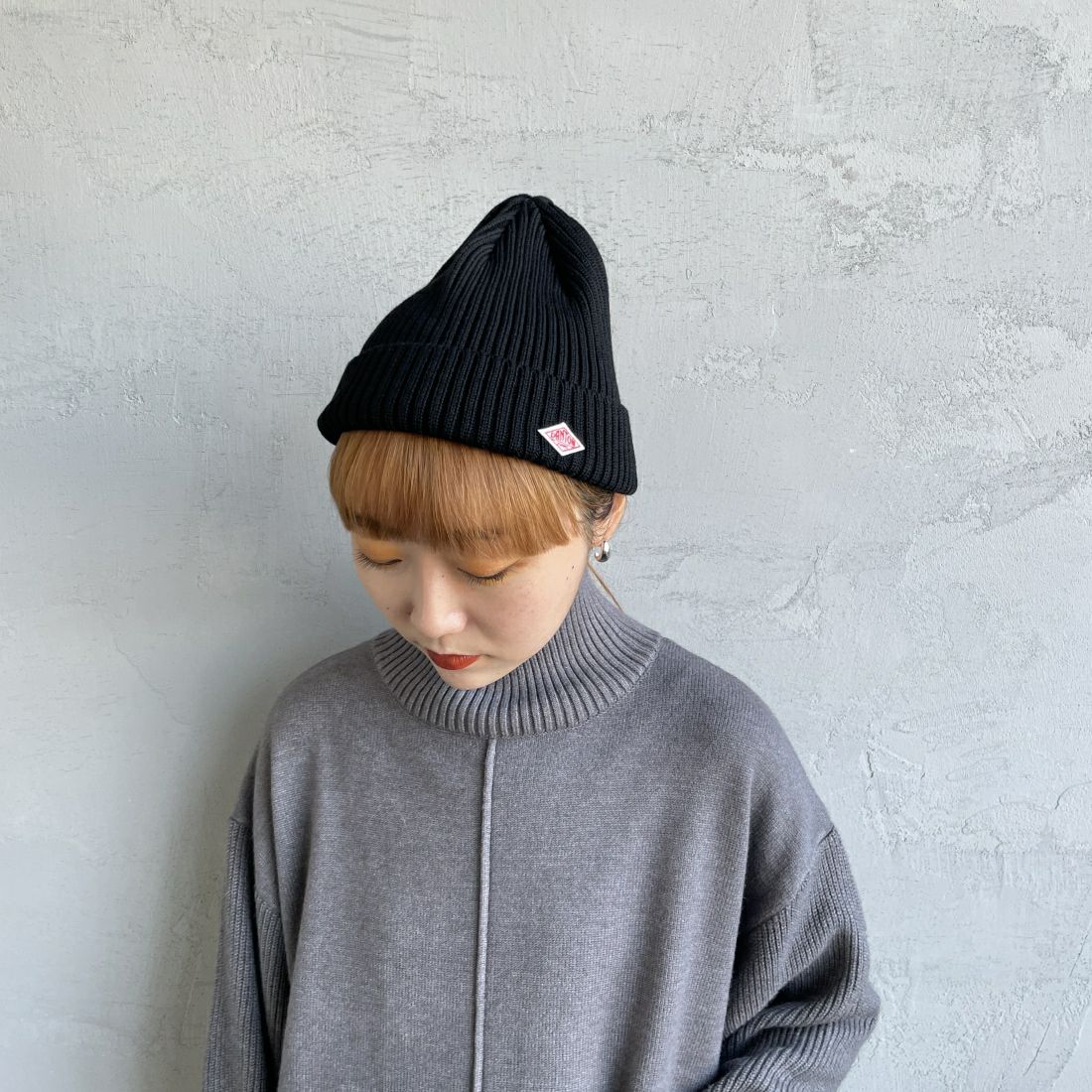 DANTON [ダントン] リブニットキャップ [DT-H0234BLG] BLACK