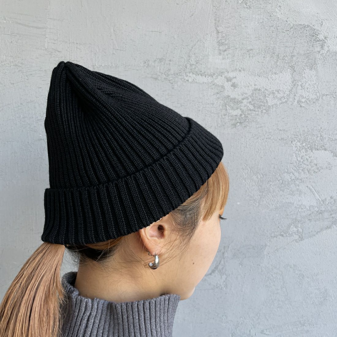 DANTON [ダントン] リブニットキャップ [DT-H0234BLG] BLACK