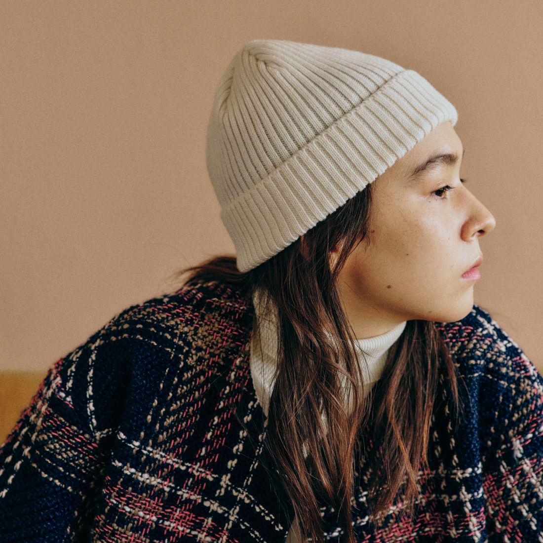 DANTON [ダントン] リブニットキャップ [DT-H0234BLG] IVORY