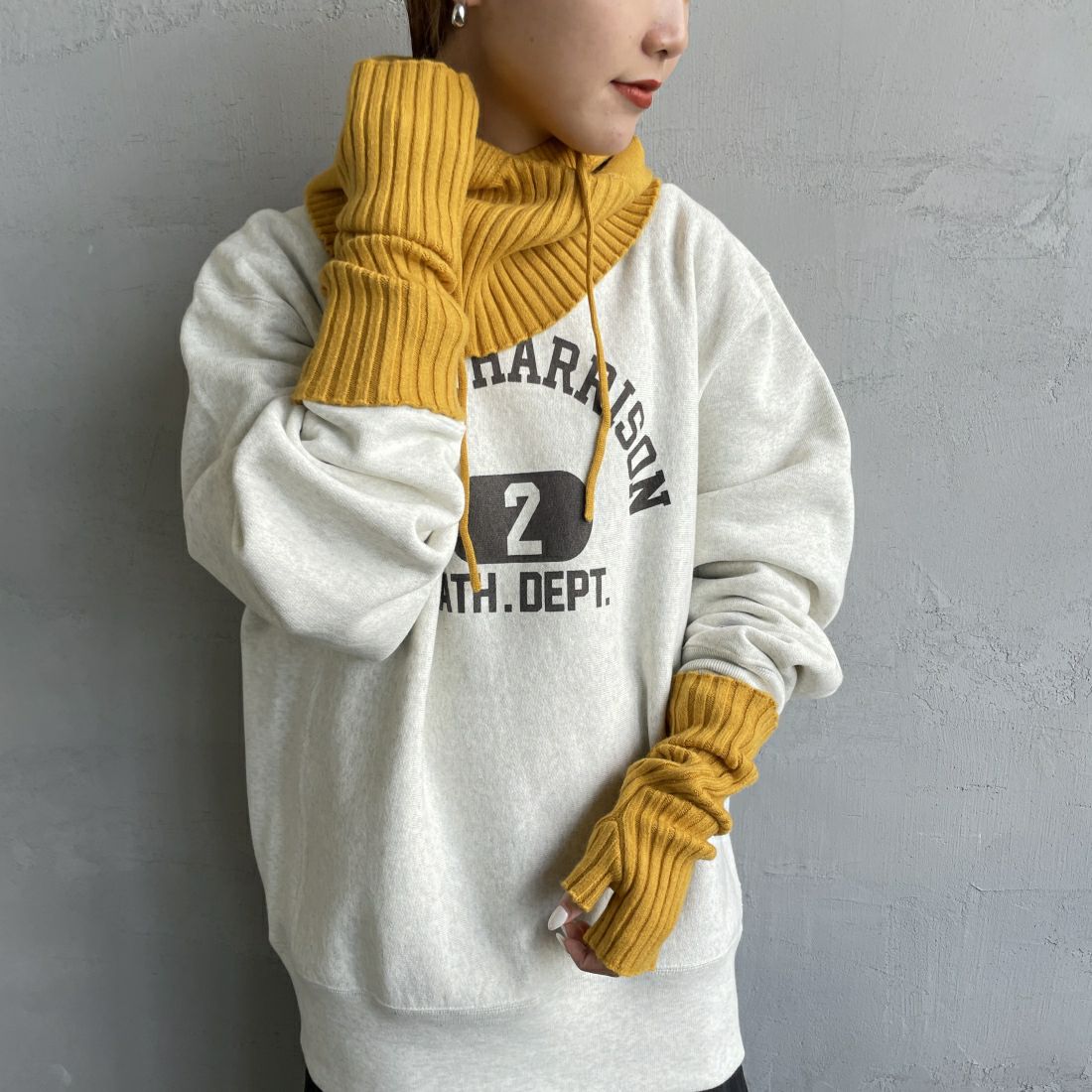 UNFIL [アンフィル] SUPERFINE LAMBS WOOL リブニット フィンガーレス