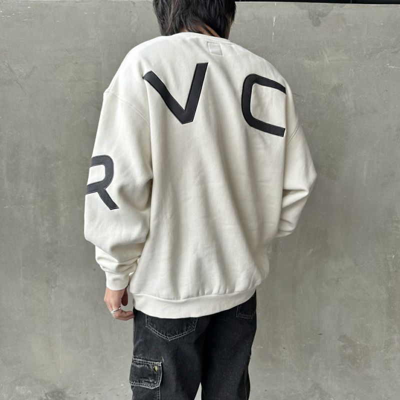 RVCA ルーカ プルオーバー パーカー ハーフジップ  ワンポイントロゴL 黒