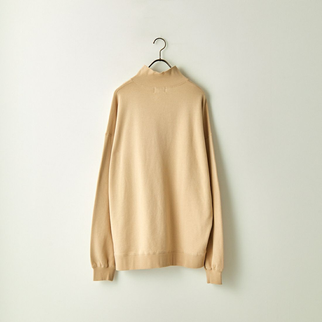 THE FOX [ザフォックス] 別注 ワンポイントロゴ ハーフジップスウェット [PN23F012-JF] SAND