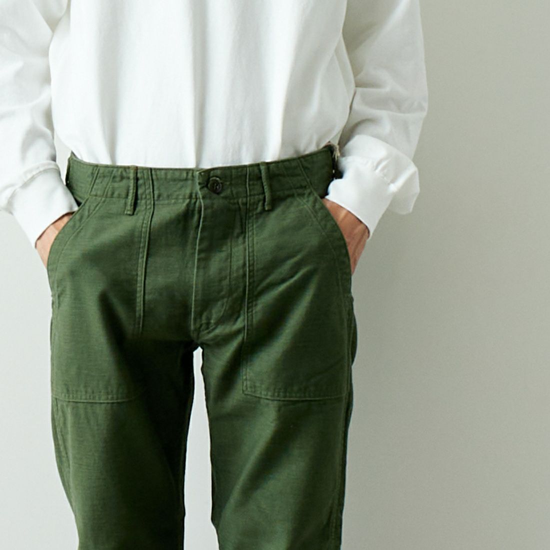 orSlow [オアスロウ] スリムフィット ファティーグパンツ [01-5032] 16 GREEN