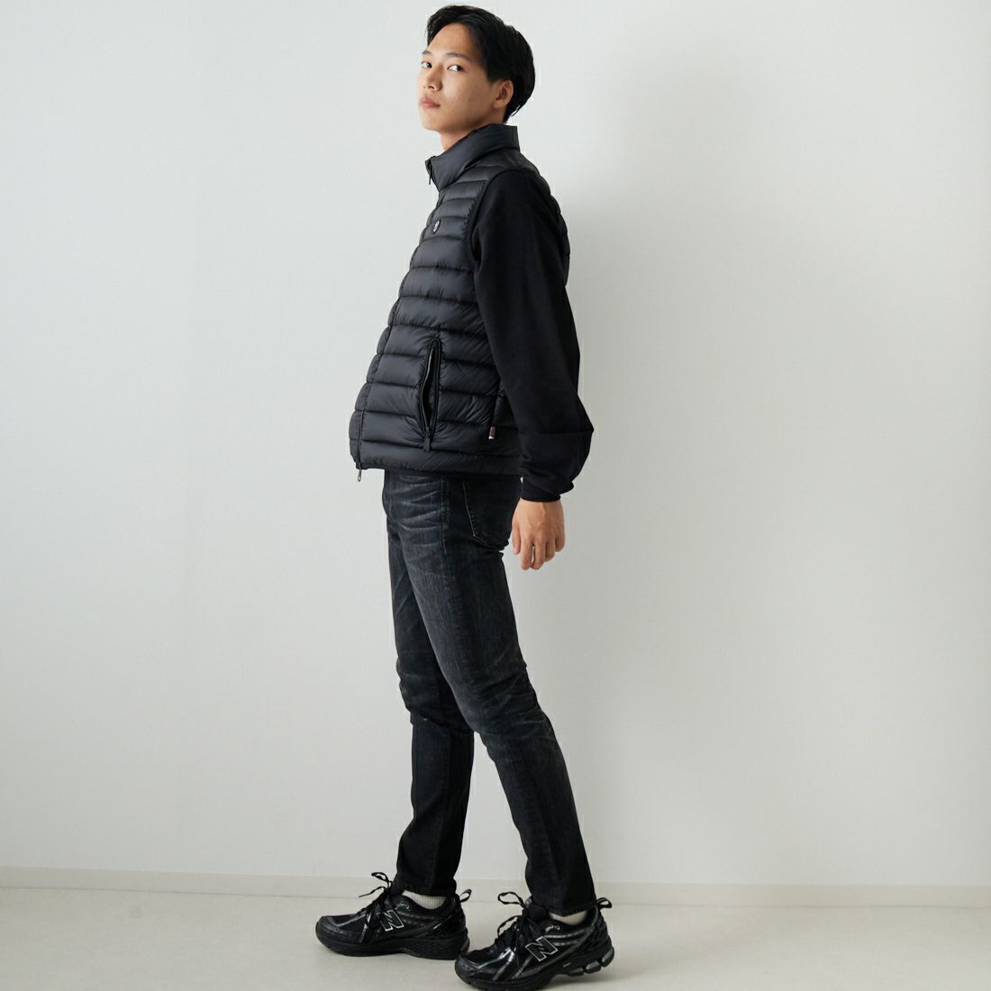 YANUK [ヤヌーク] テーパード PHILIP2/フィリップ2 [57233004] OBK &&モデル身長：179cm 着用サイズ：29&&