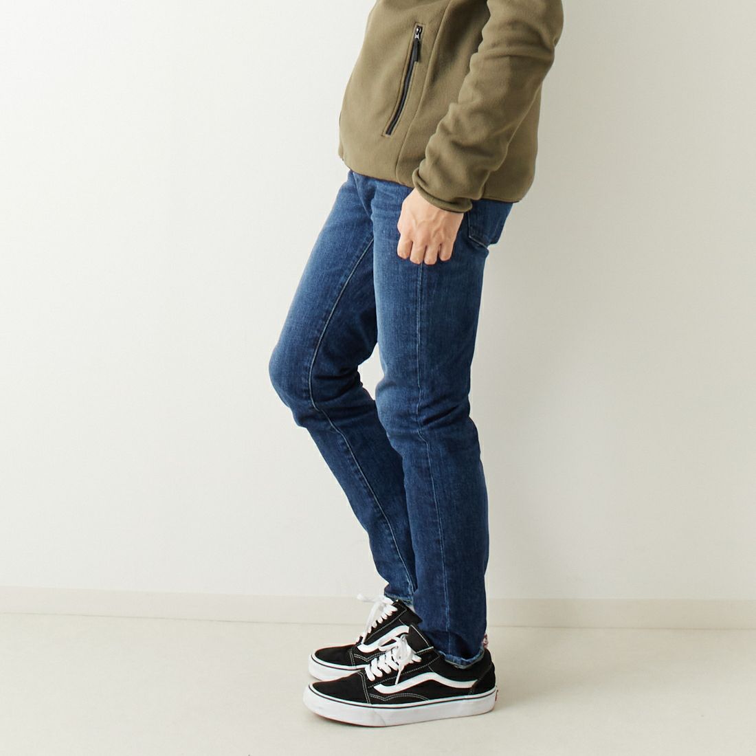 RED CARD TOKYO [レッドカード トーキョー] Rhythm スリムテーパードデニム [71786301VDK] K-VINT DK &&モデル身長：169cm 着用サイズ：28&&