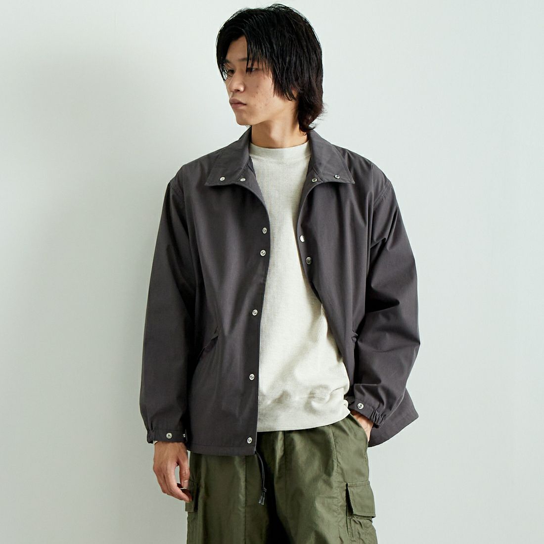 THE NORTH FACE PURPLE LABEL [ザ ノースフェイス パープルレーベル] 65/35 フィールドジャケット [NP2353N] AH ASPHALT &&モデル身長：182cm 着用サイズ：M&&