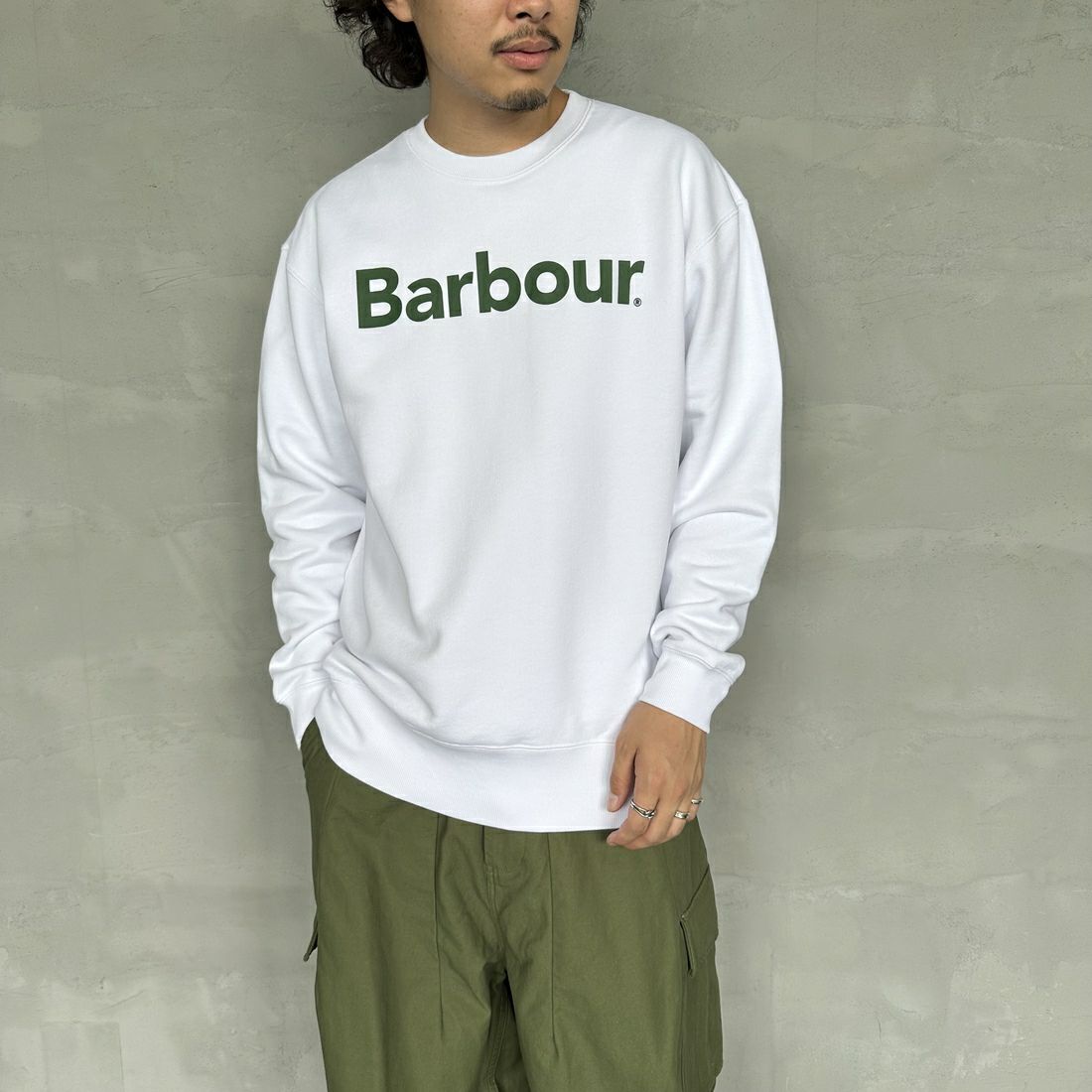 Barbour [バブアー] クルーネックロゴスウェット [231MOLG001