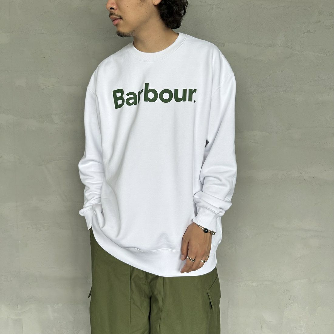 Barbour [バブアー] クルーネックロゴスウェット [231MOLG001