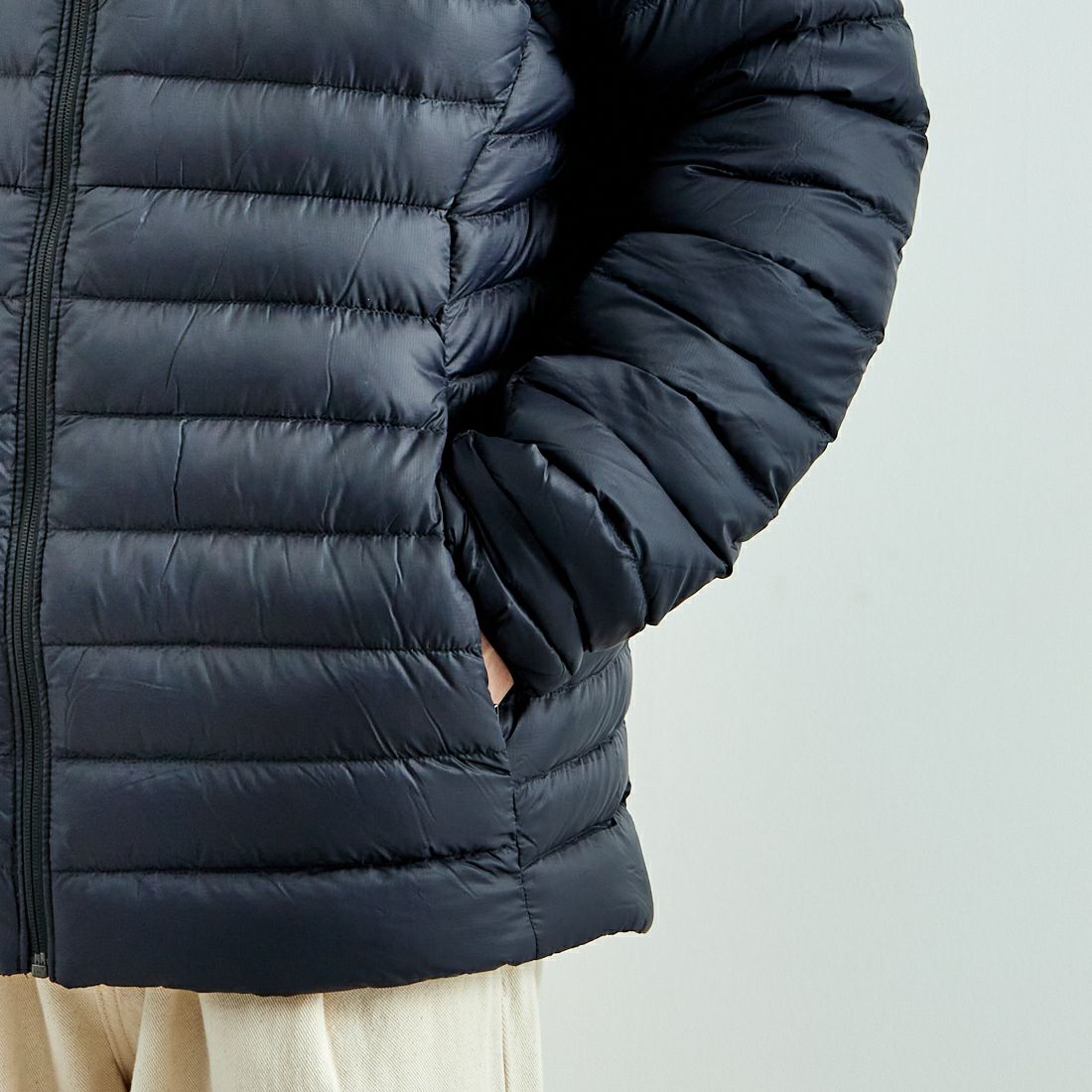patagonia [パタゴニア] メンズ ダウン セーター フーディ [84702] BLK &&モデル身長：168cm 着用サイズ：L&&