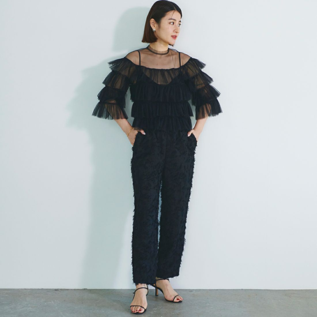 USINE [ユジーヌ] テーパードパンツ [2330401] BLACK