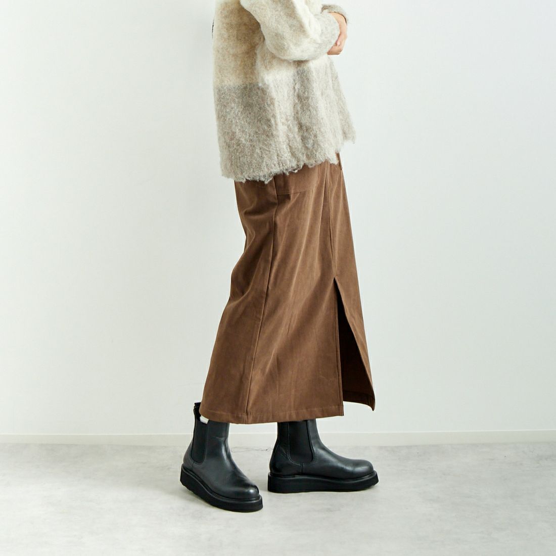 Jeans Factory Clothes [ジーンズファクトリークローズ] コーデュロイベイカースカート [IWJF-02] 38 ﾓｶ &&モデル身長：167cm 着用サイズ：40&&