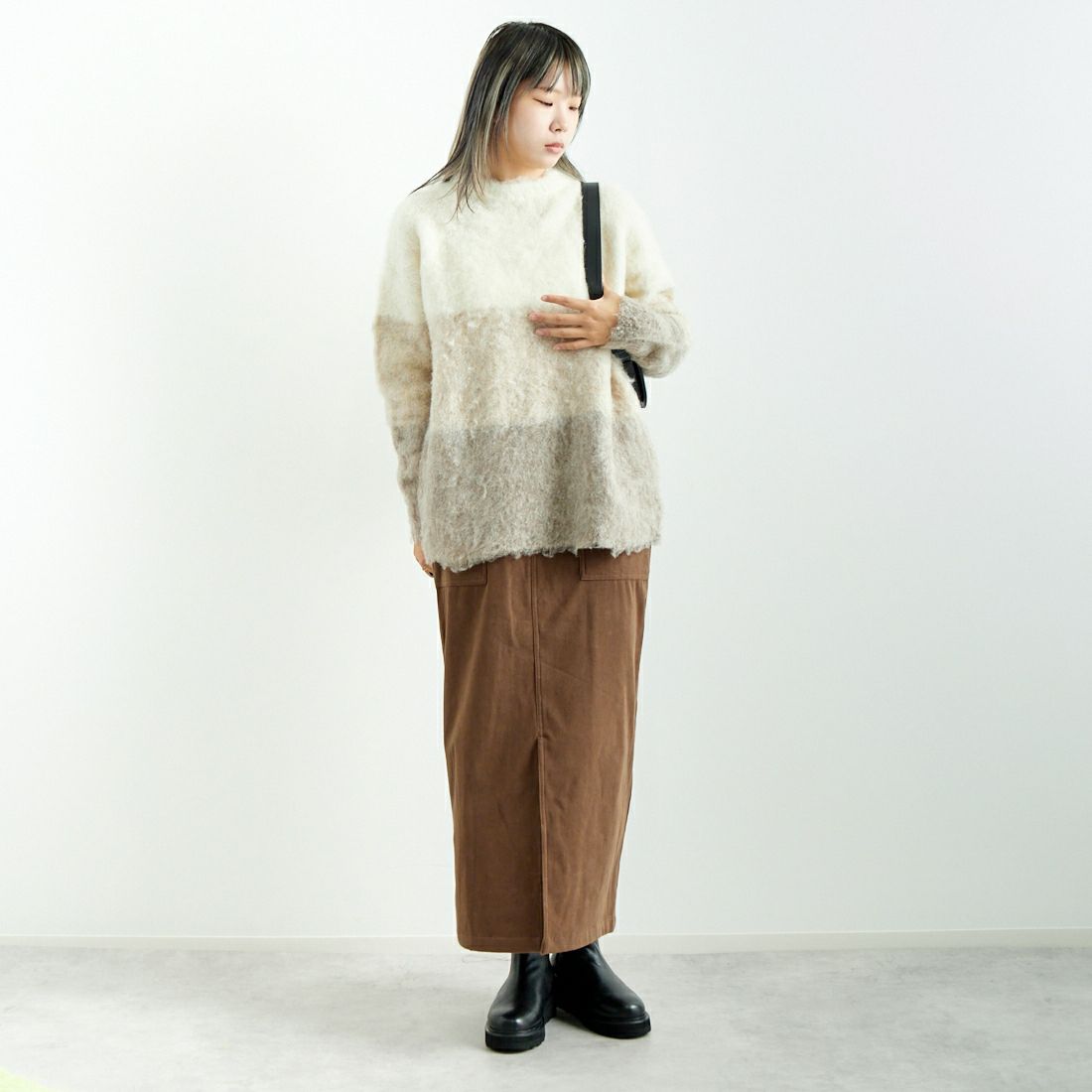 Jeans Factory Clothes [ジーンズファクトリークローズ] コーデュロイベイカースカート [IWJF-02] 38 ﾓｶ &&モデル身長：167cm 着用サイズ：40&&