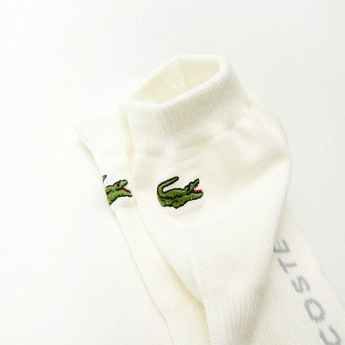 LACOSTE [ラコステ] 足底ロゴパイルソックス [RAM919] 025 BLANC