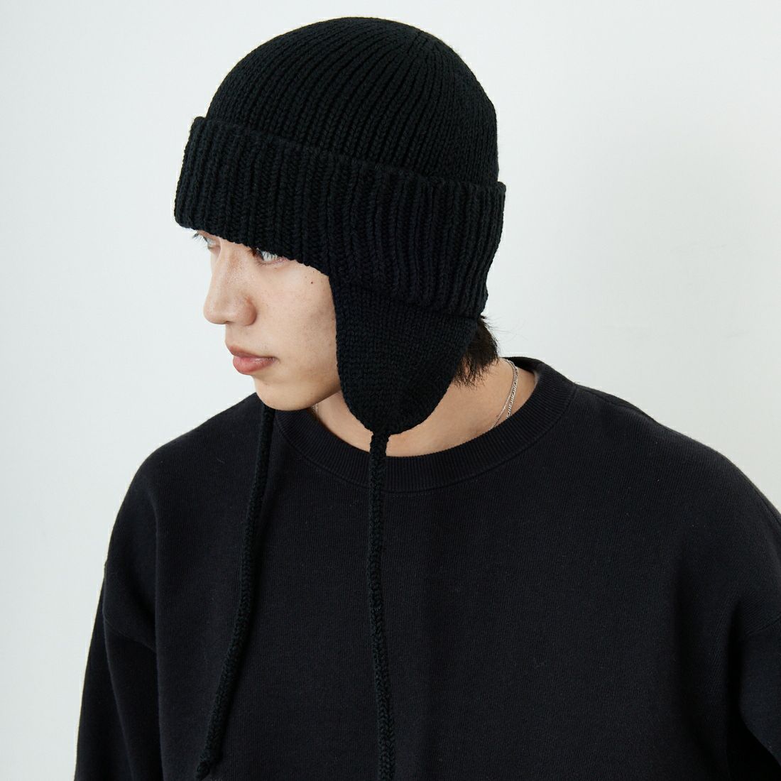 RACAL [ラカル] 耳当て付きニットキャップ [RL-21-1179] BLACK