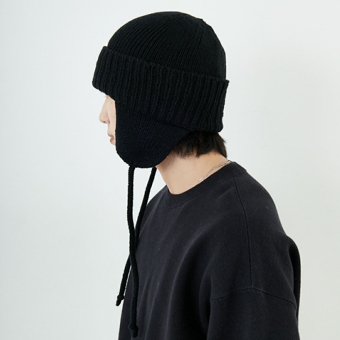 RACAL [ラカル] 耳当て付きニットキャップ [RL-21-1179] BLACK