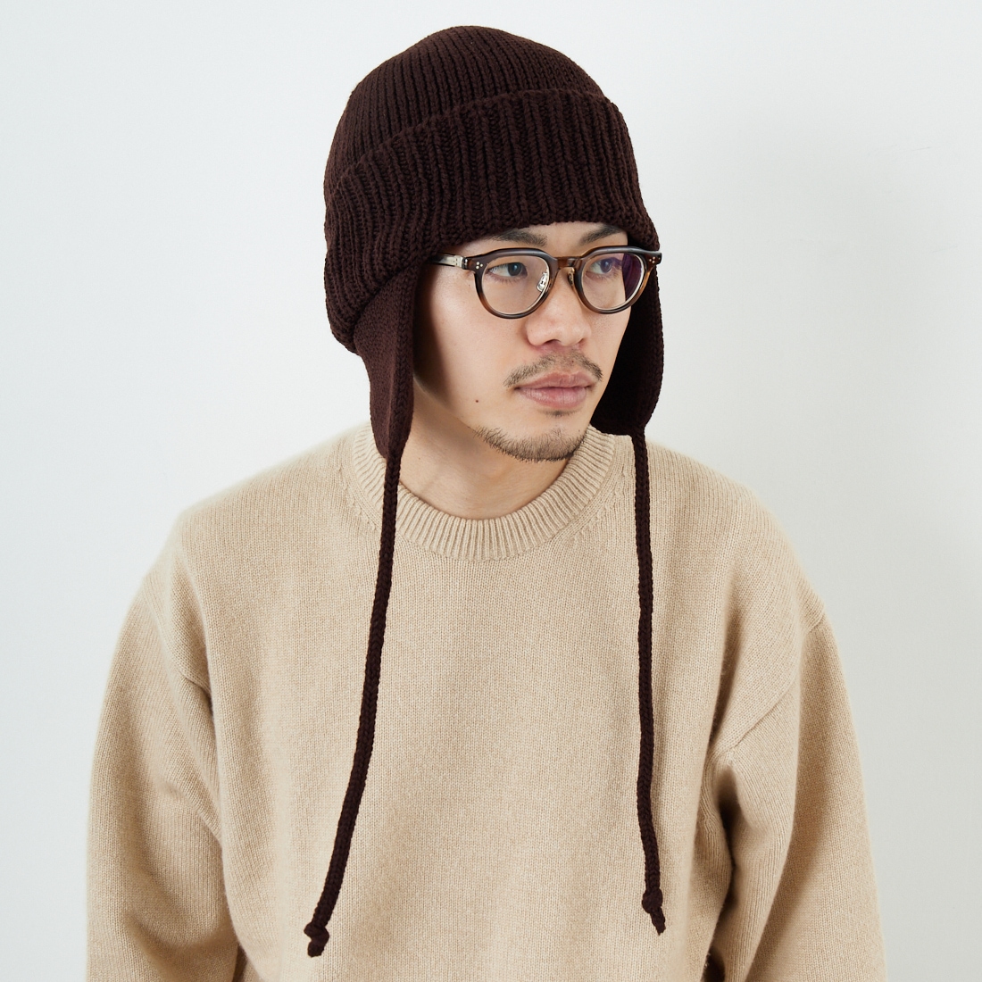 RACAL [ラカル] 耳当て付きニットキャップ [RL-21-1179] BROWN
