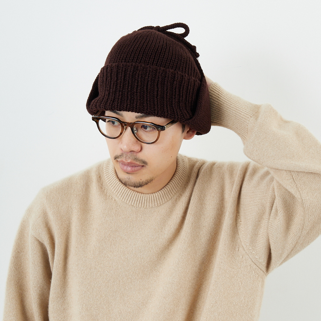 RACAL [ラカル] 耳当て付きニットキャップ [RL-21-1179] BROWN