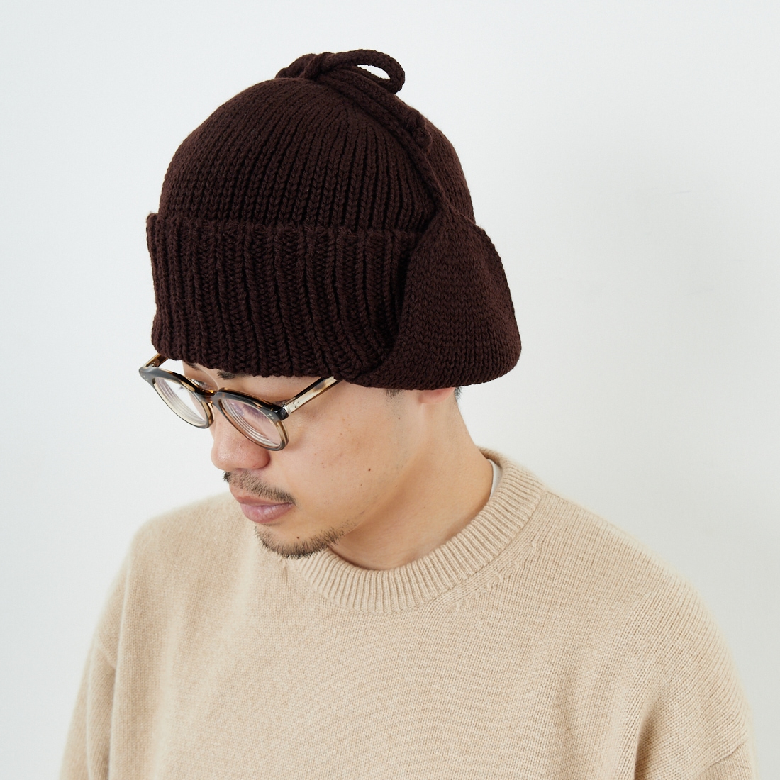 RACAL [ラカル] 耳当て付きニットキャップ [RL-21-1179] BROWN