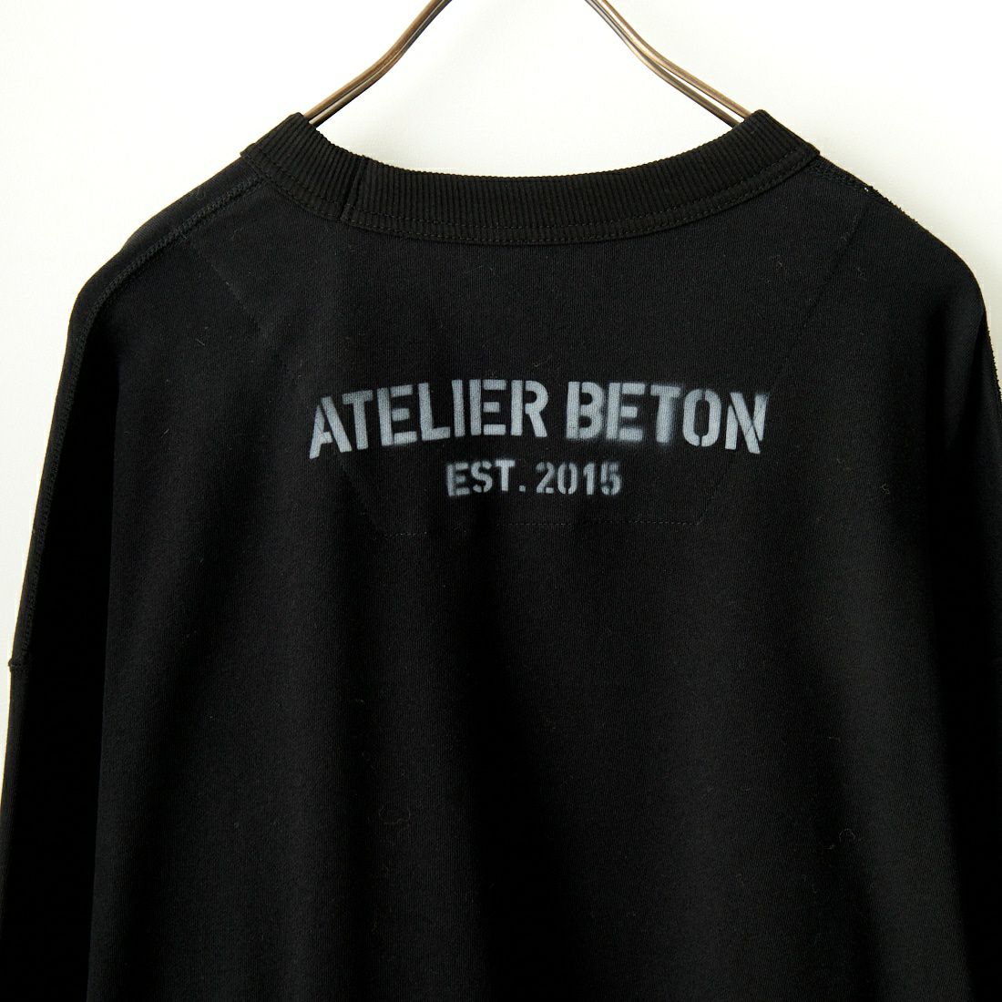 ATELIER BETON [アトリエベトン] ハードツイストパイル クルーネックスウェット [232-30N] BLACK