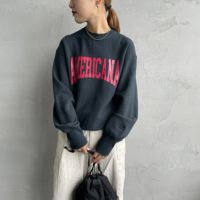 Americana [アメリカーナ] カレッジプリント クルーネックスウェット