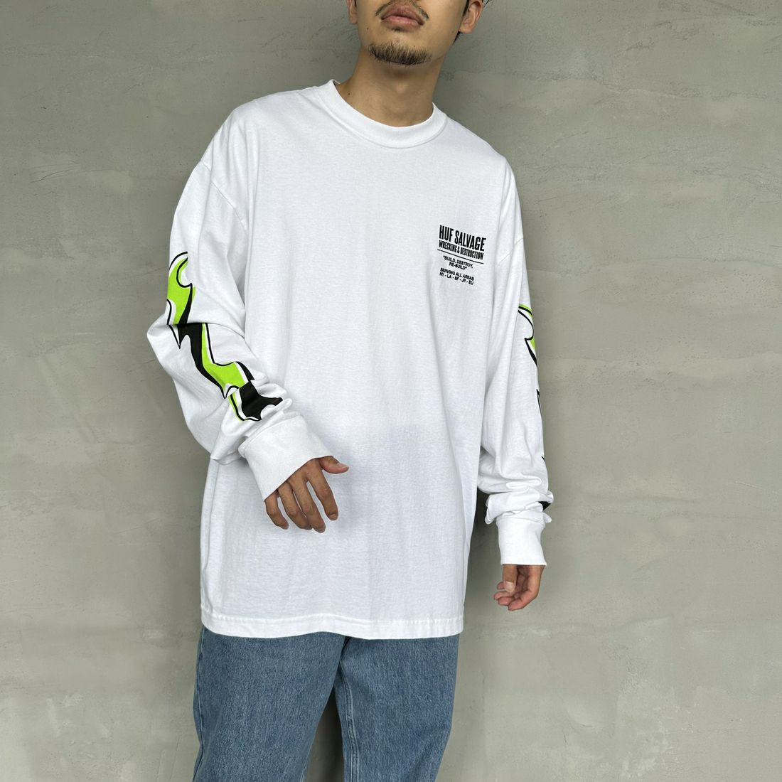 HUF [ハフ] BUZZKILL ロングスリーブTシャツ [TS02081]｜ジーンズ