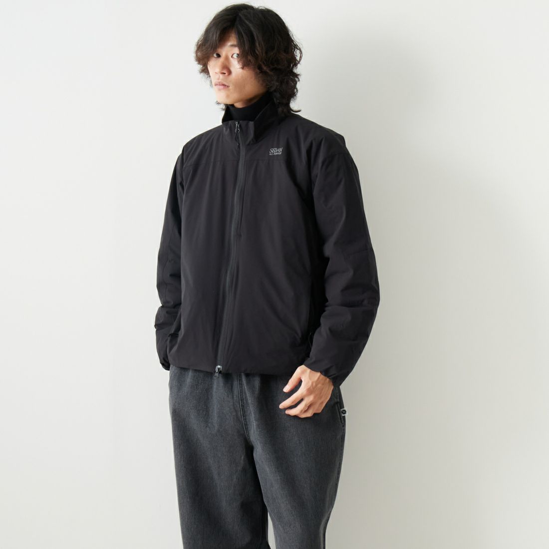 VALTA [ヴァルタ] 別注 リラックスワイドパンツ [VA23AW3037-JF] 710 BLACK &&モデル身長：182cm 着用サイズ：L&&