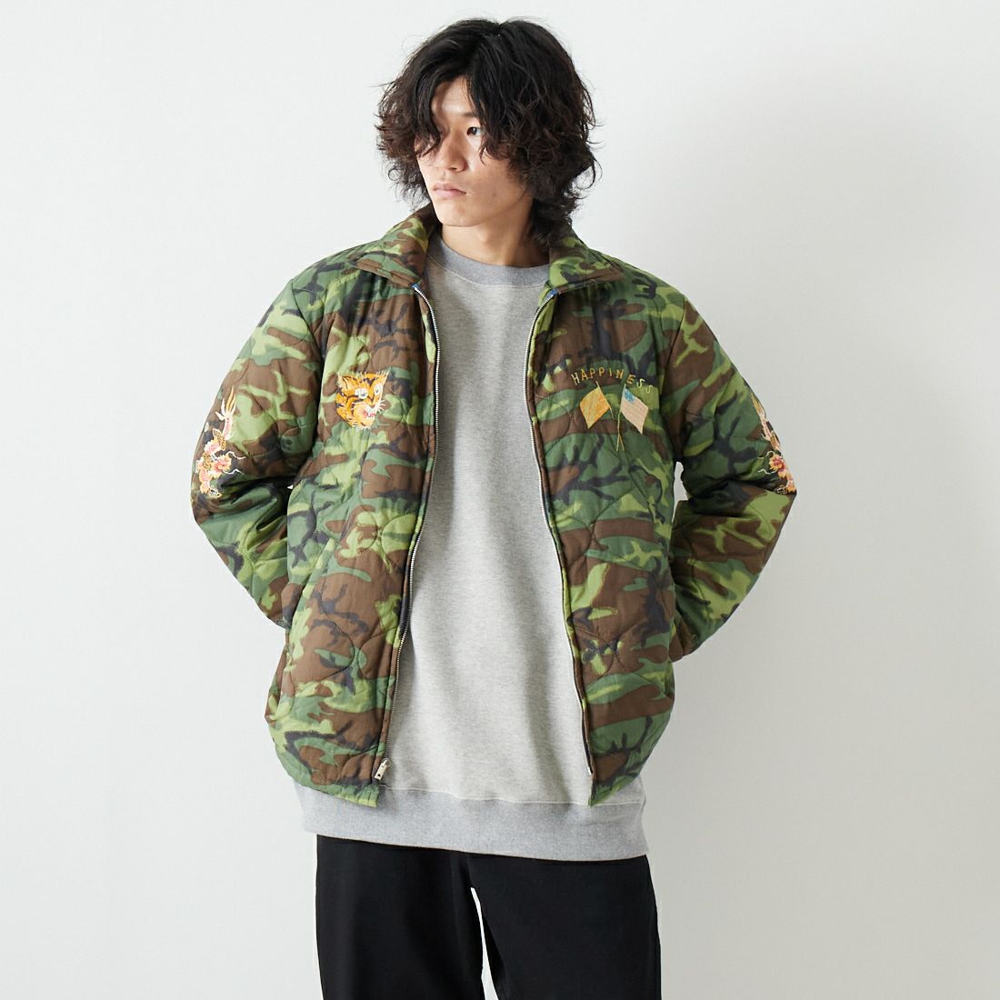 TAILOR TOYO [テーラートウヨウ] ベトナムライナージャケット [TT15396] 198 CAMOUF &&モデル身長：182cm 着用サイズ：L&&