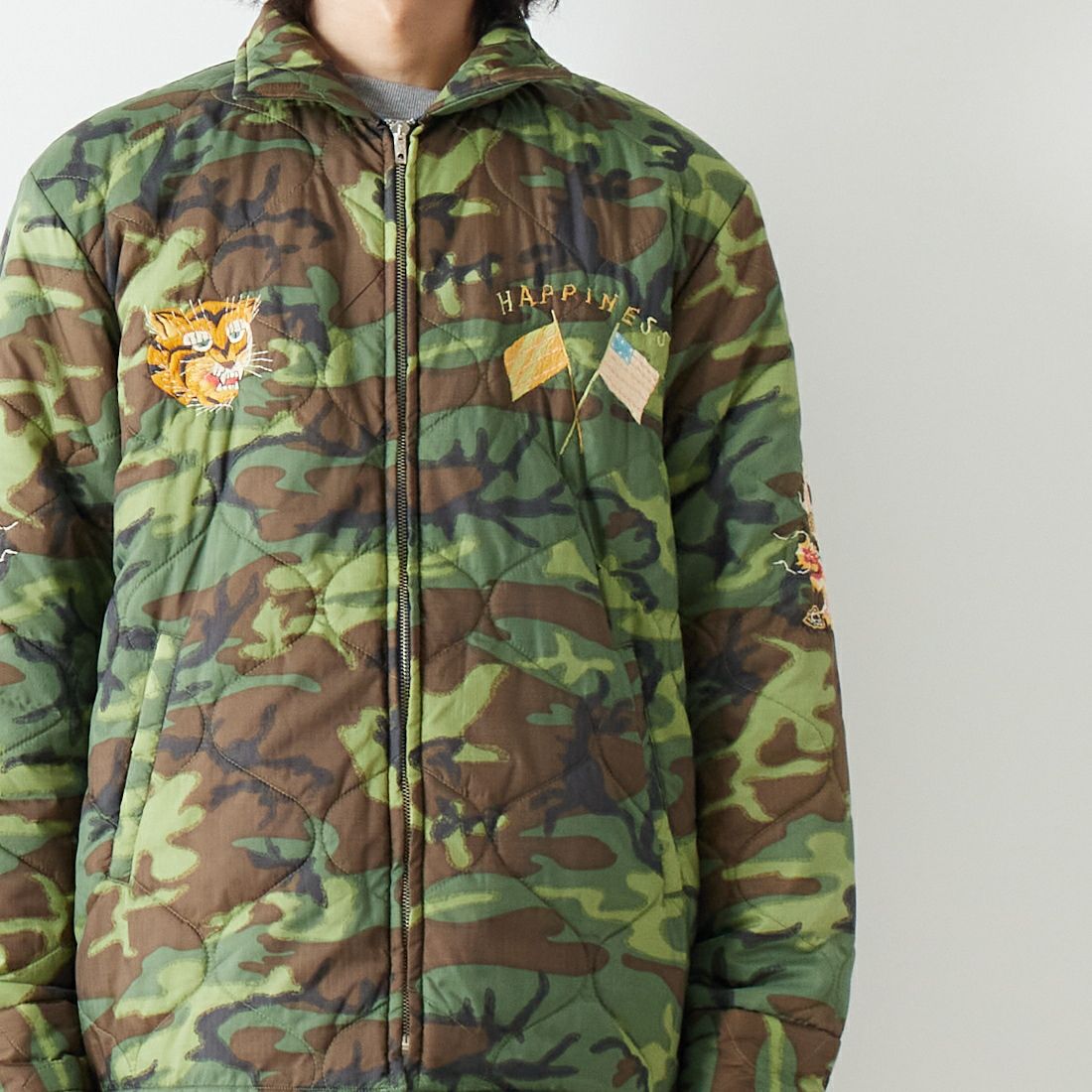 TAILOR TOYO [テーラートウヨウ] ベトナムライナージャケット [TT15396] 198 CAMOUF &&モデル身長：182cm 着用サイズ：L&&