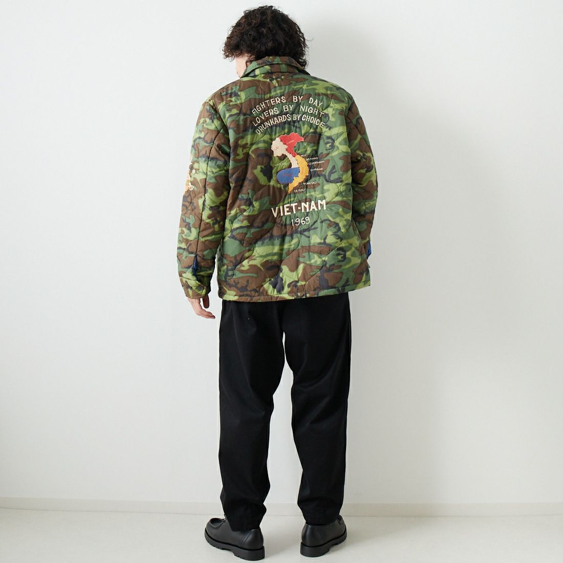 TAILOR TOYO [テーラートウヨウ] ベトナムライナージャケット [TT15396] 198 CAMOUF &&モデル身長：182cm 着用サイズ：L&&