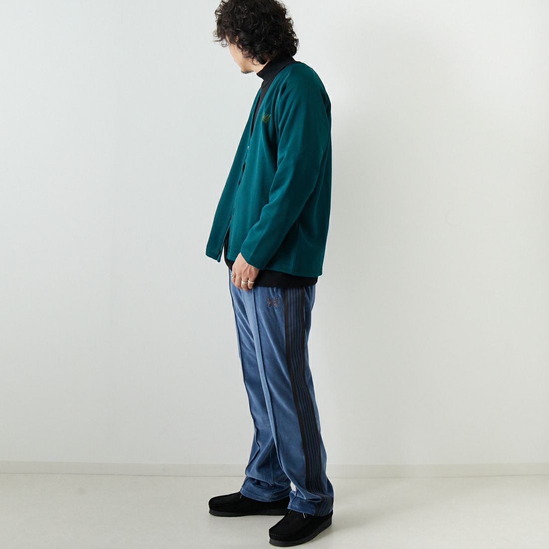 Needles [ニードルズ] Vネックカーディガン [NS257] A JASPER G&&モデル身長：173cm 着用サイズ：M&&