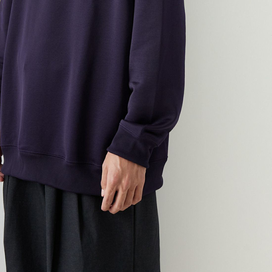Needles [ニードルズ] ロングスリーブモックネックTシャツ [NS258] B EGGPLANT
