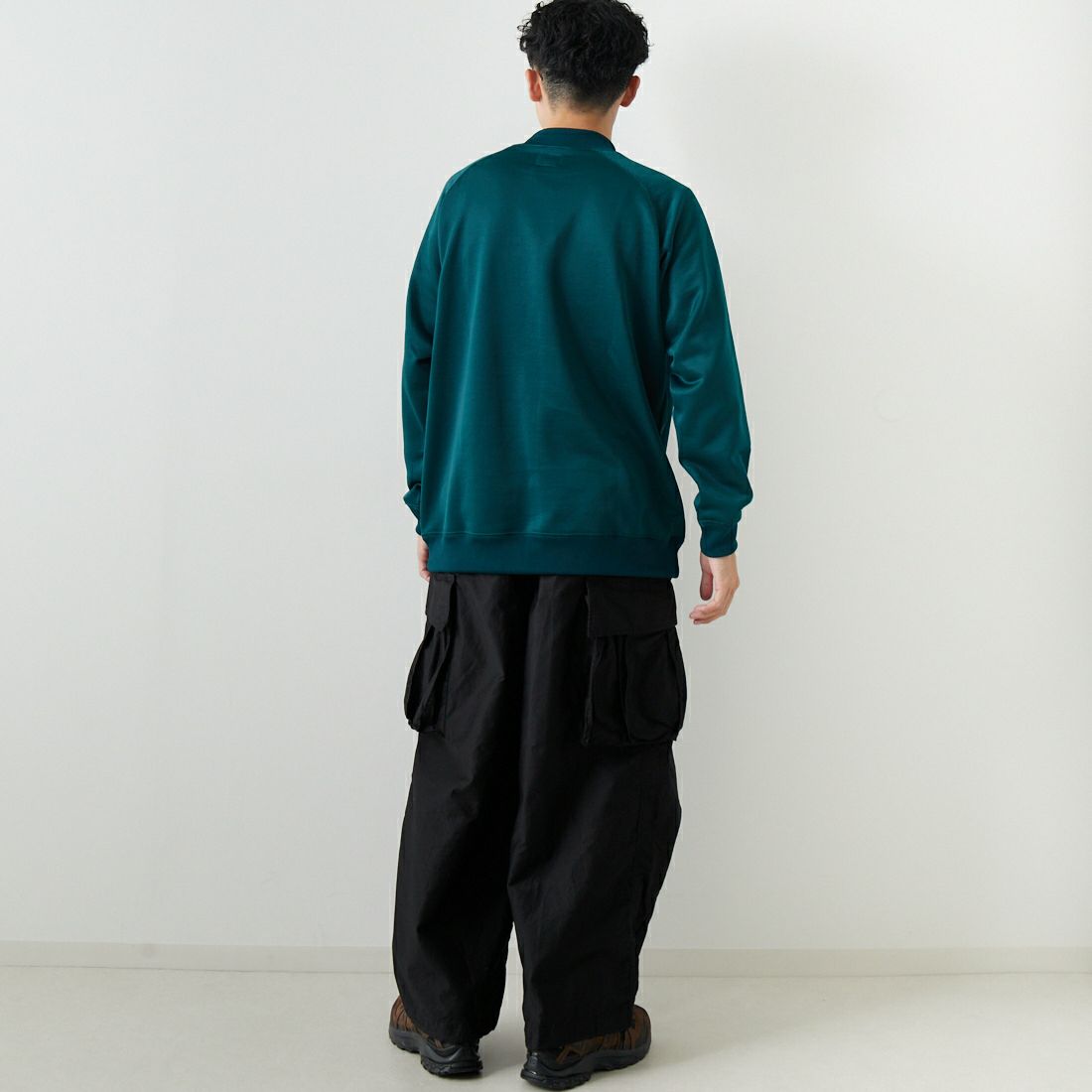Needles [ニードルズ] ロングスリーブモックネックTシャツ [NS258] A JASPER G&&モデル身長：168cm 着用サイズ：M&&