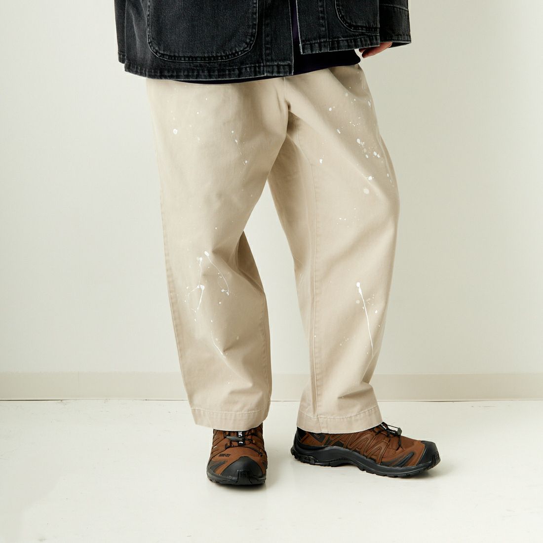 VALTA [ヴァルタ] 別注 タックワイドパンツ [VA23SS3035P-JF] 510 BEIGE &&モデル身長：173cm 着用サイズ：S&&