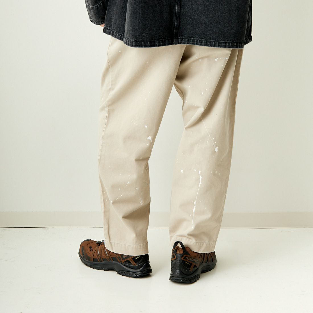 VALTA [ヴァルタ] 別注 タックワイドパンツ [VA23SS3035P-JF] 510 BEIGE &&モデル身長：173cm 着用サイズ：S&&