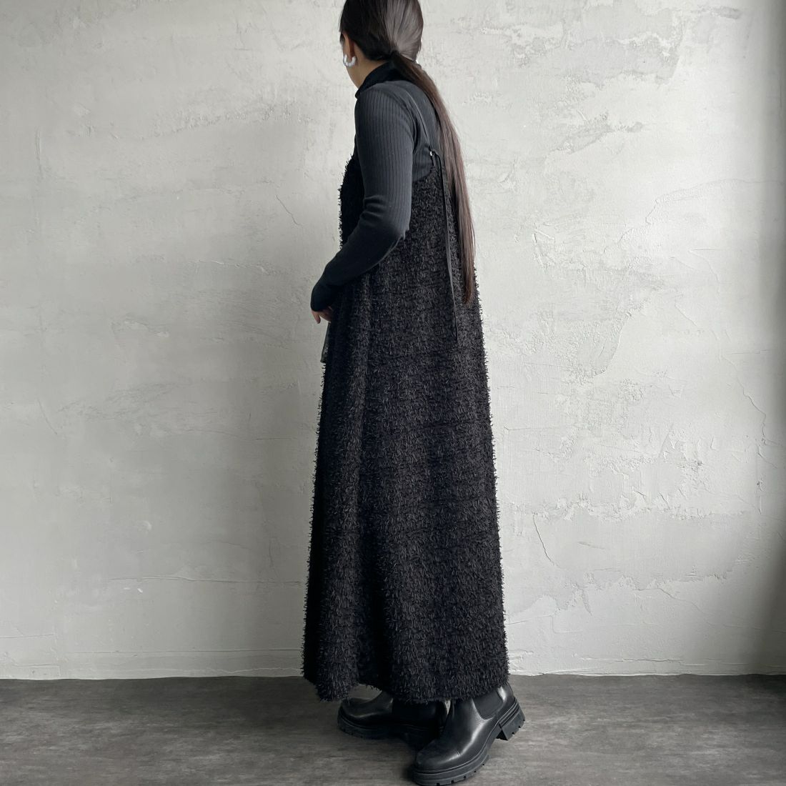 BLACK&&モデル身長：156cm 着用サイズ：F&&