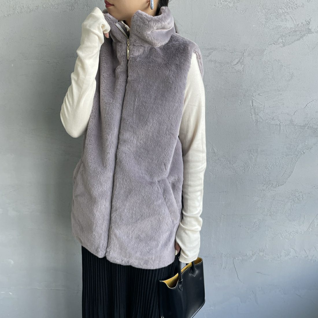 Jeans Factory Clothes [ジーンズファクトリークローズ] スタンドネックファーベスト [2904911]