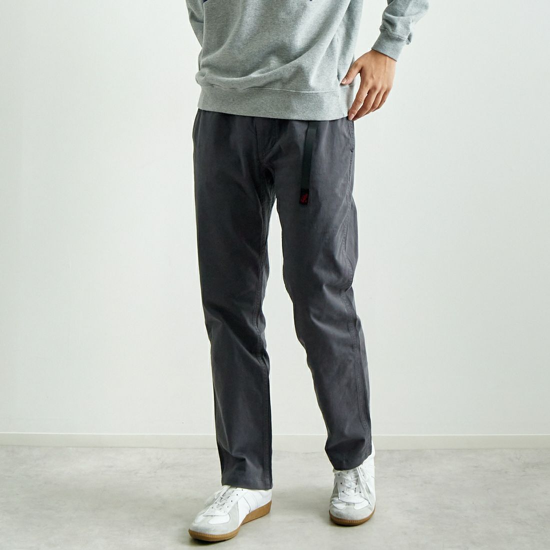 GRAMiCCi [グラミチ] NNパンツクロップド [G109-OGS] FOSSIL GRE &&モデル身長：179cm 着用サイズ：L&&