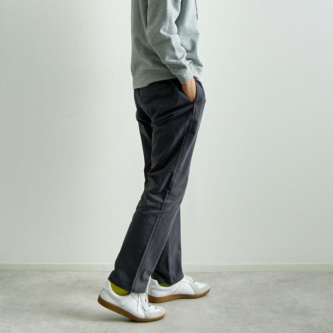 GRAMiCCi [グラミチ] NNパンツクロップド [G109-OGS] FOSSIL GRE &&モデル身長：179cm 着用サイズ：L&&