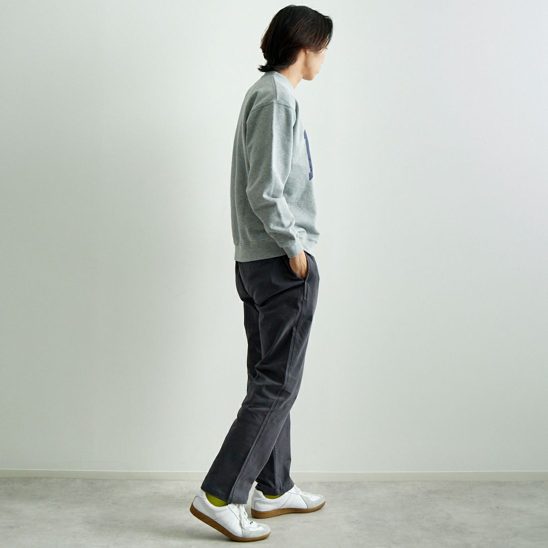 GRAMiCCi [グラミチ] NNパンツクロップド [G109-OGS] FOSSIL GRE &&モデル身長：179cm 着用サイズ：L&&